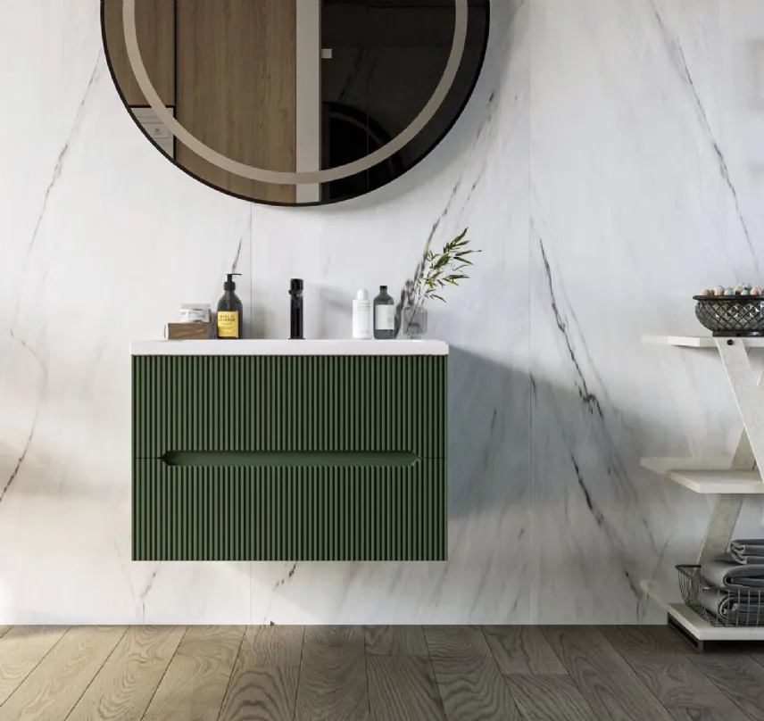 Mobile da bagno verde Exagonshop