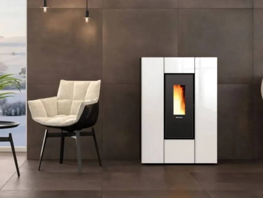 Marilena Plus stufa a pellet slim canalizzata, La Nordica Extraflame